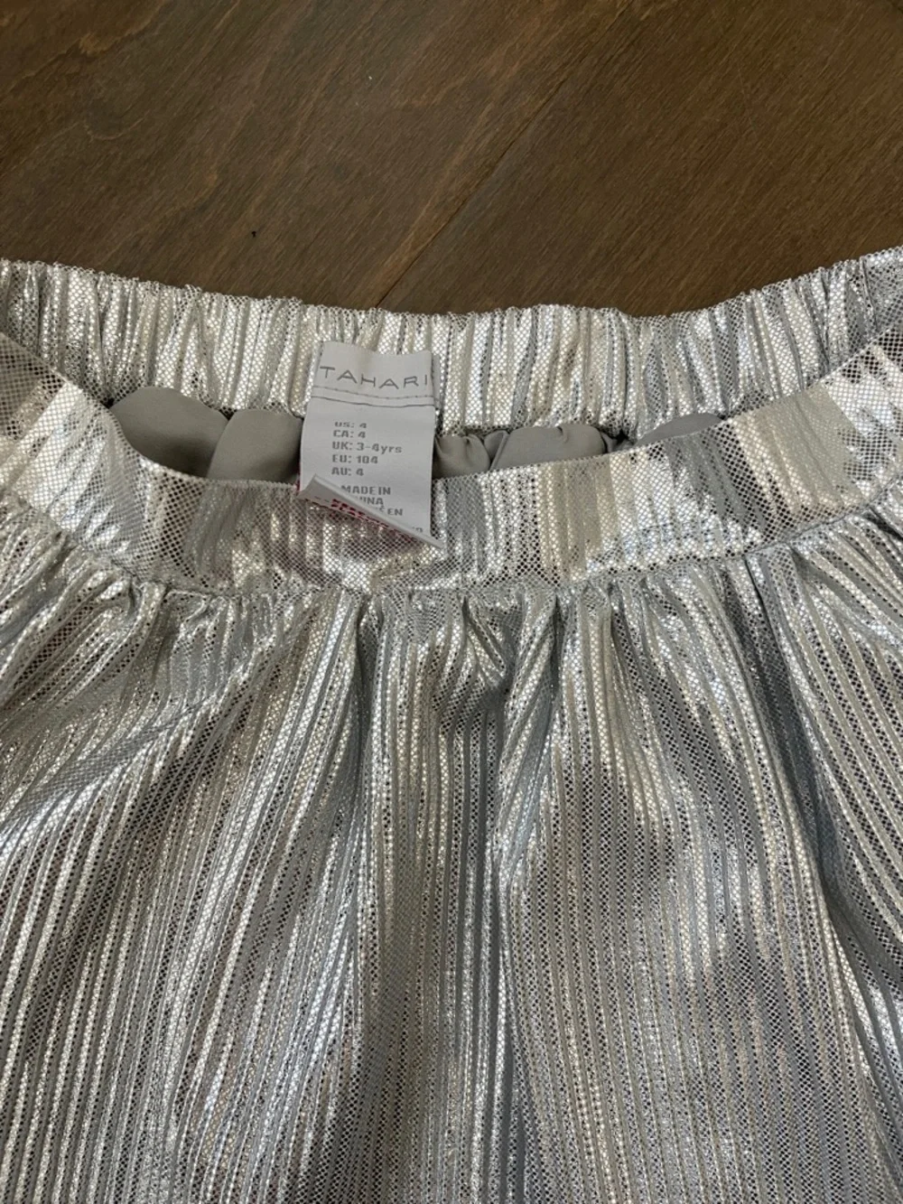 Tahari shiny metallic